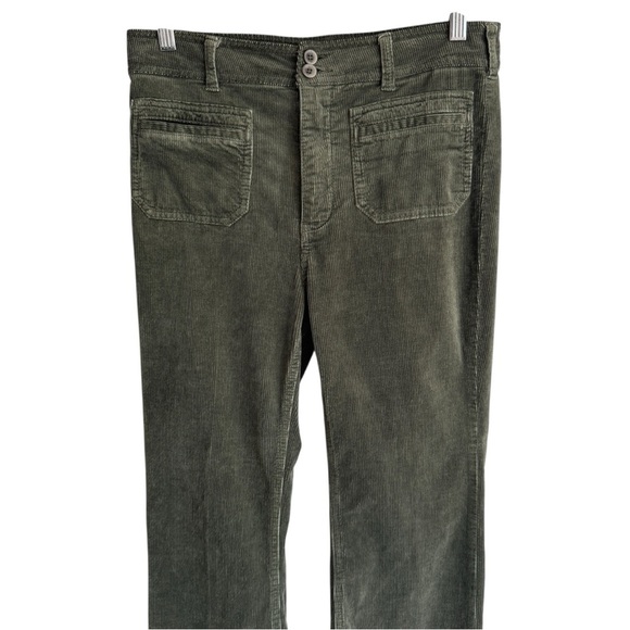 Pilcro Anthropologie Corduroy Trouser Bootcut Pants in Moss Green, Size 28 - Picture 4 of 10